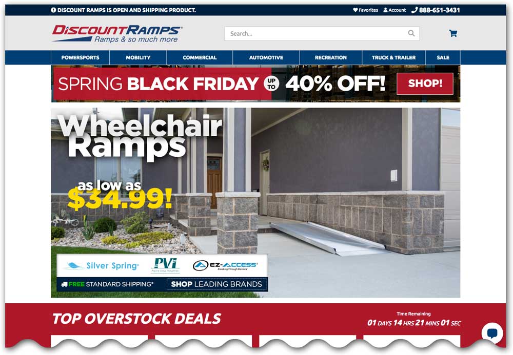 Discount Ramps website screenshot