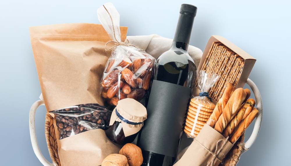 Photo of a food gift basket